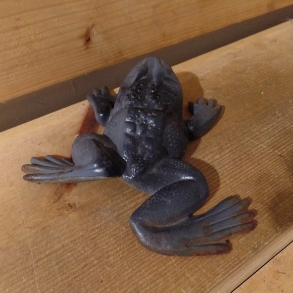 1966 Cast Iron Leaping Frog Doorstop Garden Virginia Metalcrafters - Picture 6 of 10